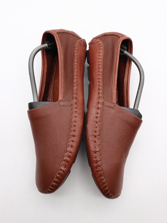 Bragano Men\'s Size 11.5 M Brown Leather Slip on Loafers Dress Shoes Italy main image 4